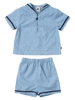 Cotton jersey top & shorts