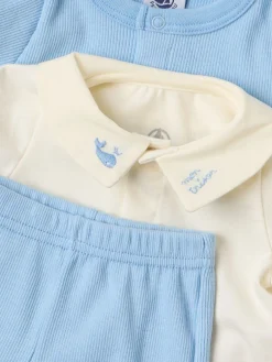 Cotton jersey t-shirt, cardigan & pants