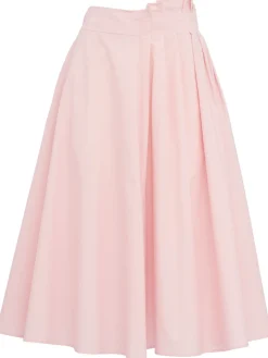 Cotton midi skirt