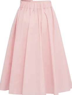 Cotton midi skirt