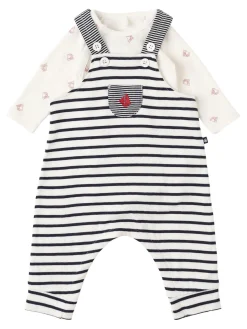 Cotton overalls & bodysuit