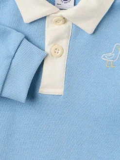 Cotton polo sweatshirt
