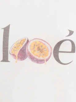 Cotton t-shirt w/ passion fruit print