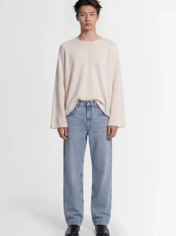 Cotton v-neck knit sweater