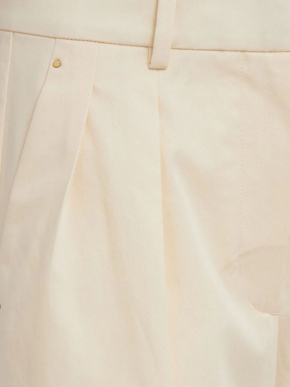 Cotton wide leg tailored pants