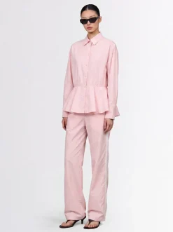 Cotton wide pants