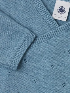 Cotton & wool knit cardigan