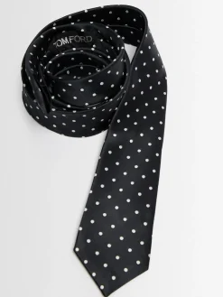 Cravatta in raso a pois 6cm