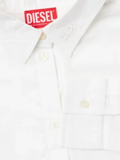 Cropped cotton shirt