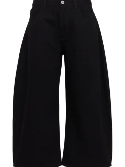 Curved cropped jeans