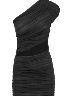 Cutout ruched mini dress