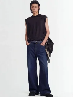 Denim jeans w/ belt