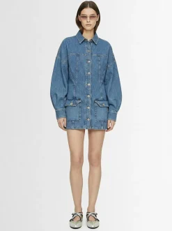 Denim mini dress