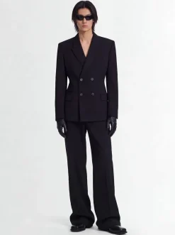Double breast wool blend blazer
