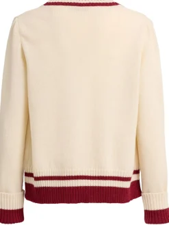 Double heart wool cardigan