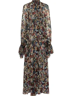 Edgar silk turtleneck long dress