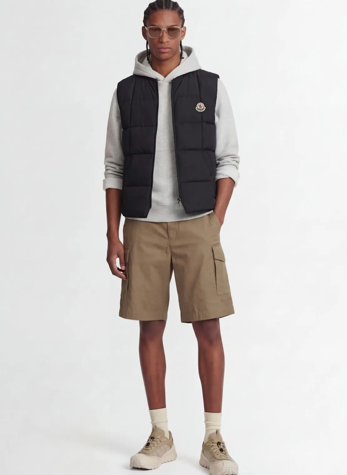 Elberton tech square-quilted down vest