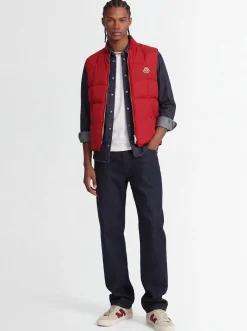Elberton tech square-quilted down vest