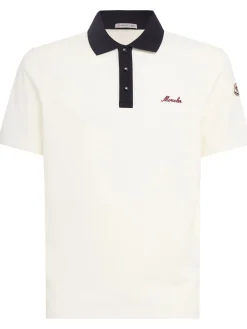 Embroidered logo cotton polo shirt
