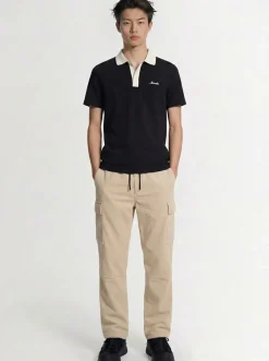 Embroidered logo cotton polo shirt