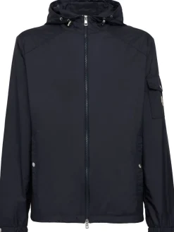 Etiache nylon hooded rain jacket