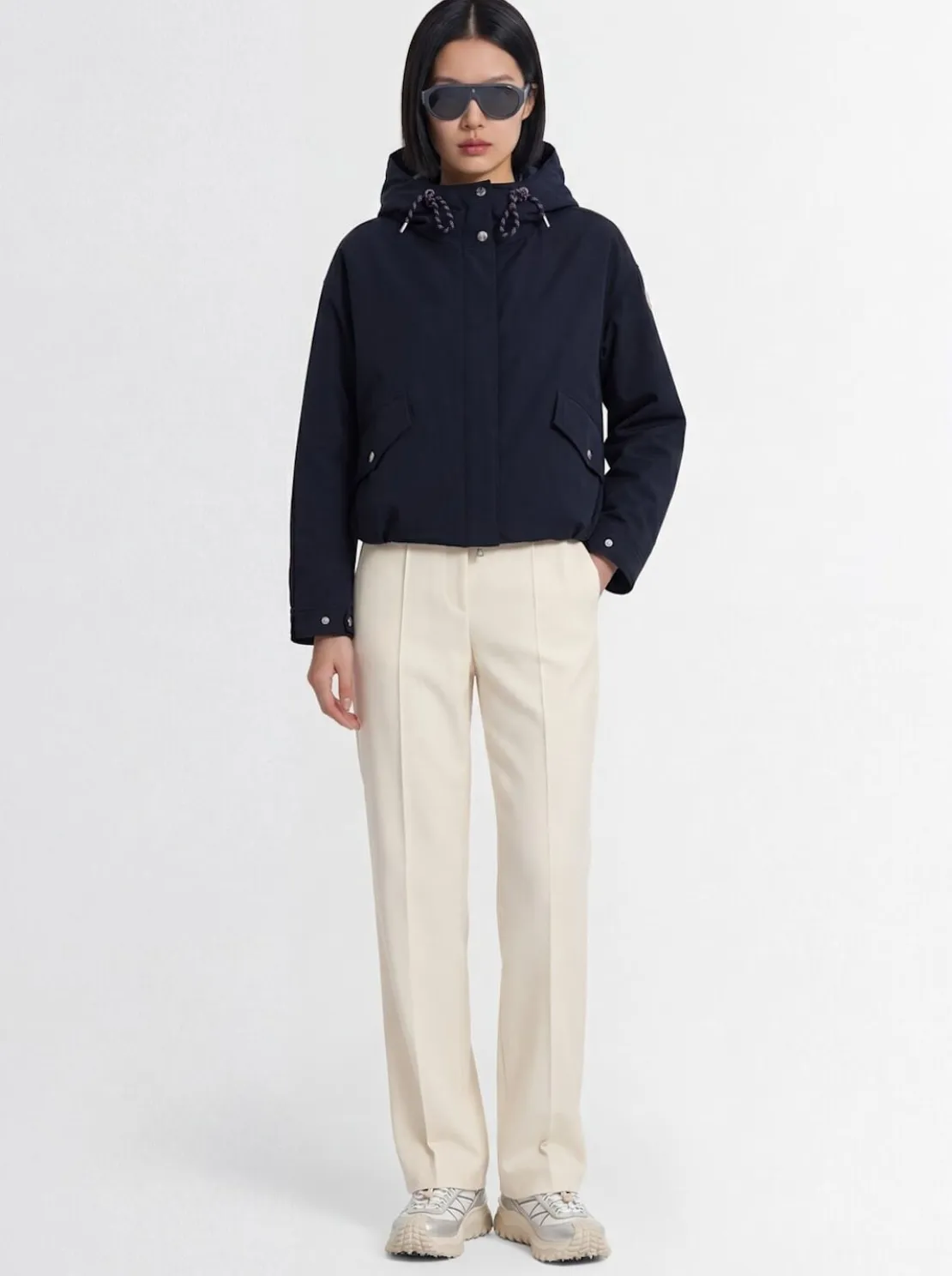 Eucalyptus nylon hooded down jacket