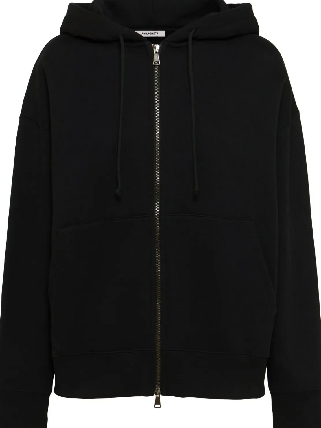 Felpa Grace in cotone felpato con zip e cappuccio