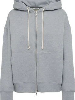 Felpa Grace in cotone felpato con zip e cappuccio