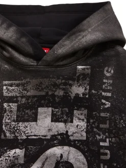 Felpa in cotone con cappuccio e logo