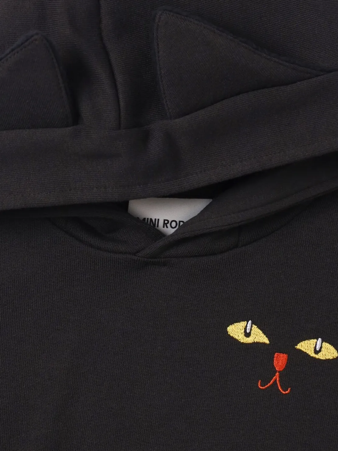 Felpa in cotone con cappuccio e orecchie applicate
