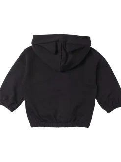 Felpa in cotone con cappuccio e orecchie applicate