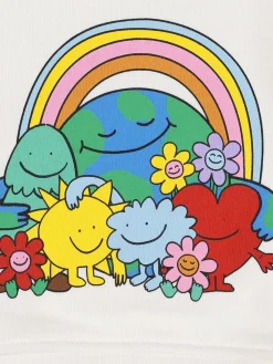Felpa in cotone con stampa