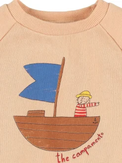 Felpa in cotone con stampa