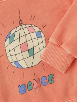Felpa in cotone con stampa