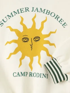 Felpa in cotone con stampa