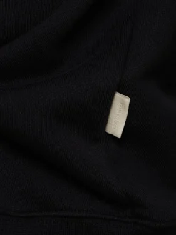 Felpa in cotone con zip e cappuccio