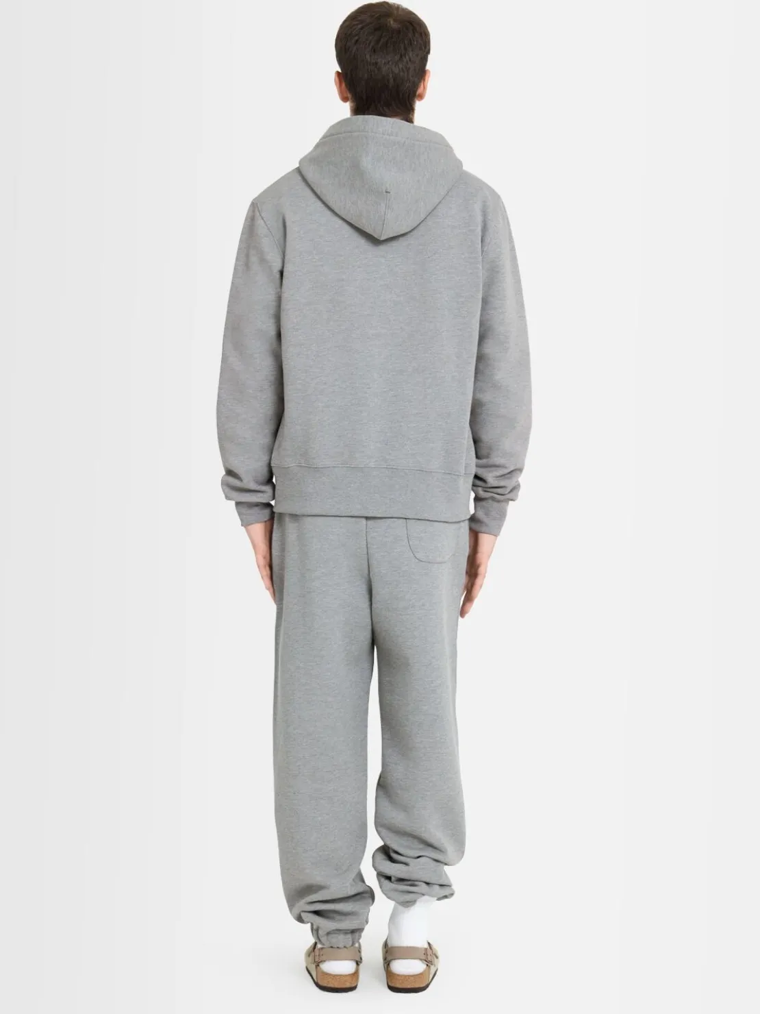 Felpa in cotone con zip e cappuccio