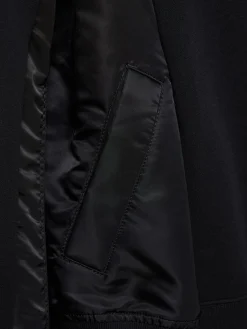 Felpa in cotone e twill di nylon / cappuccio