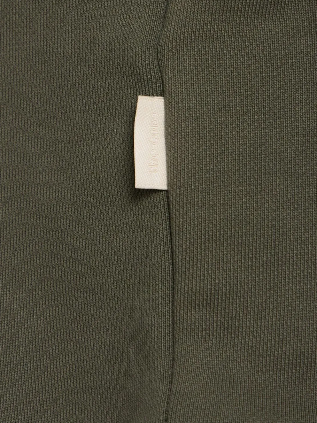Felpa in cotone felpato con mezza zip
