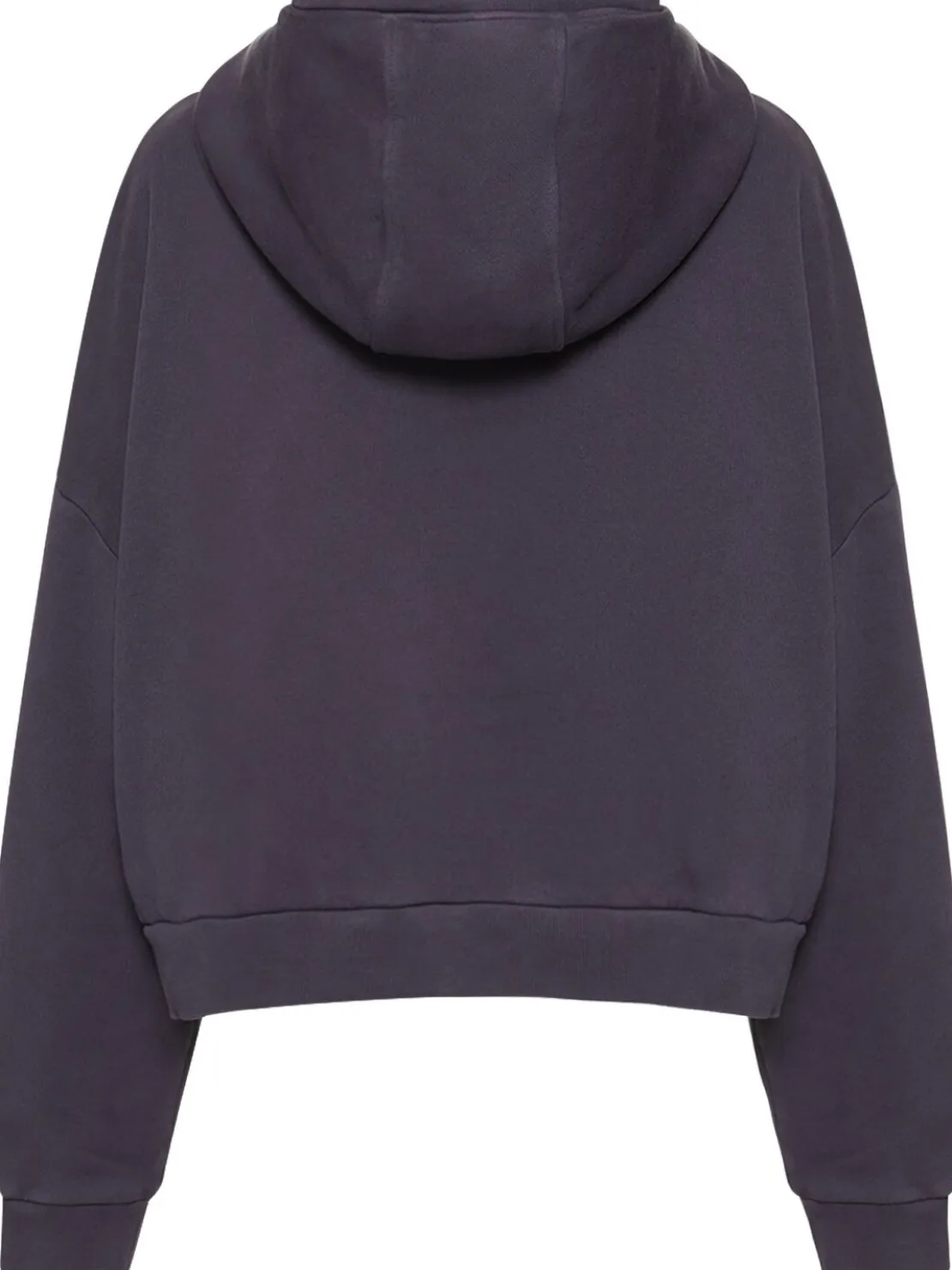 Felpa in cotone washed con zip e cappuccio