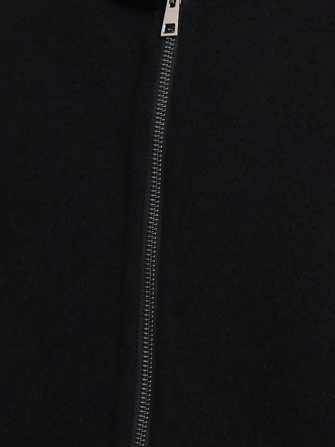 Felpa in misto lana con zip e cappuccio