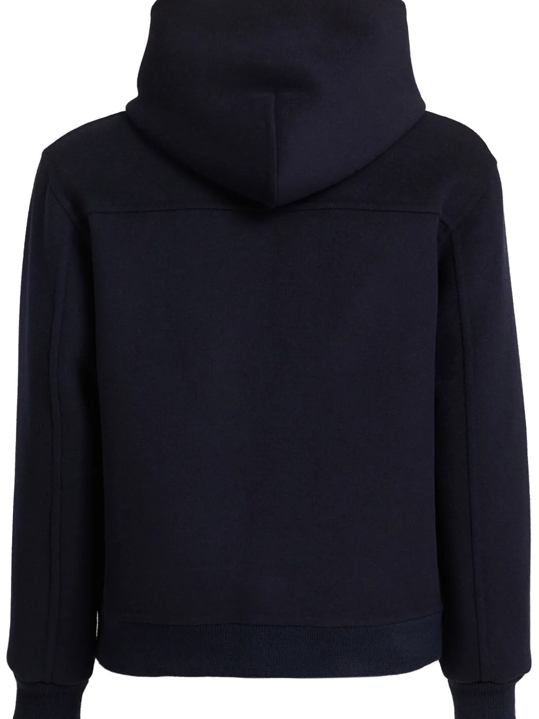 Felpa in misto lana con zip e cappuccio
