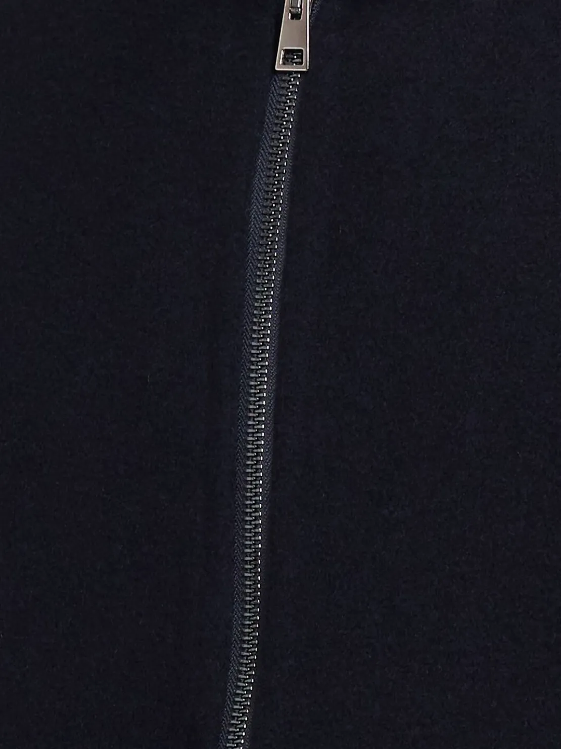 Felpa in misto lana con zip e cappuccio