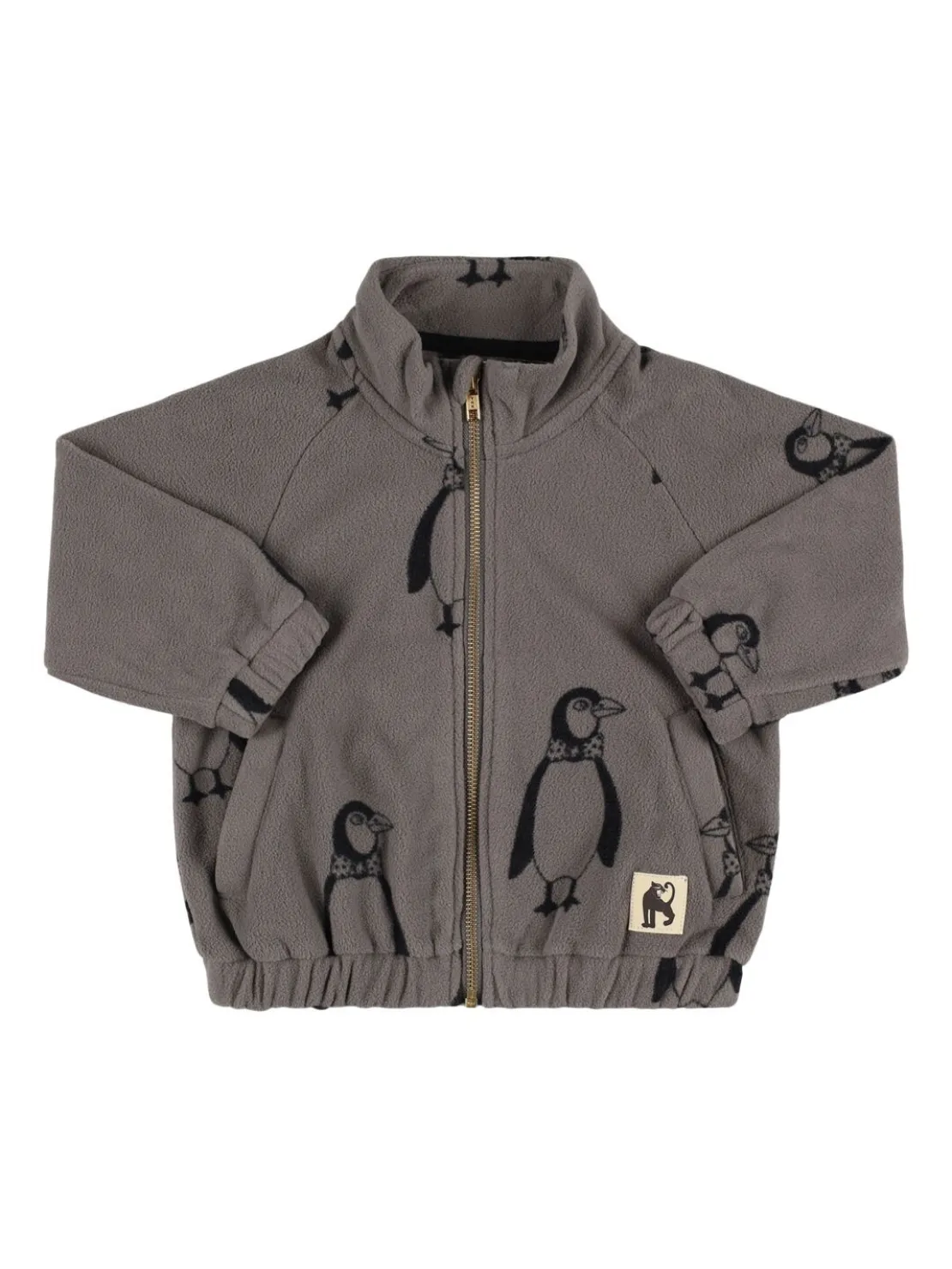 Felpa in poly riciclato stampato con zip
