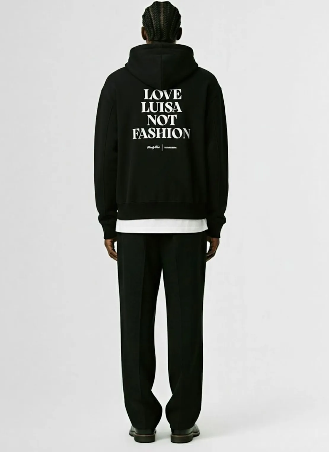 Felpa LVR Exclusive in cotone con zip e cappuccio