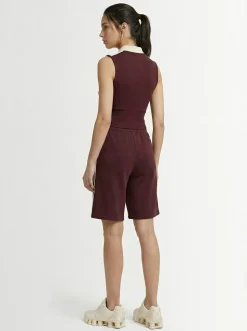 Fitted stretch cotton tank top