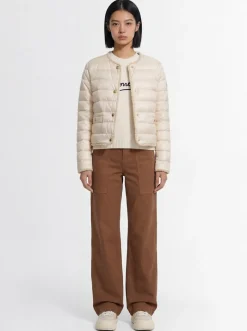 Fleurs bouclé nylon down jacket