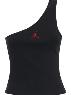 Flight jersey one-shoulder top