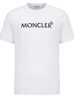 Flocked logo cotton t-shirt