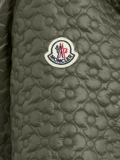Floral quilted padded shirt jacket